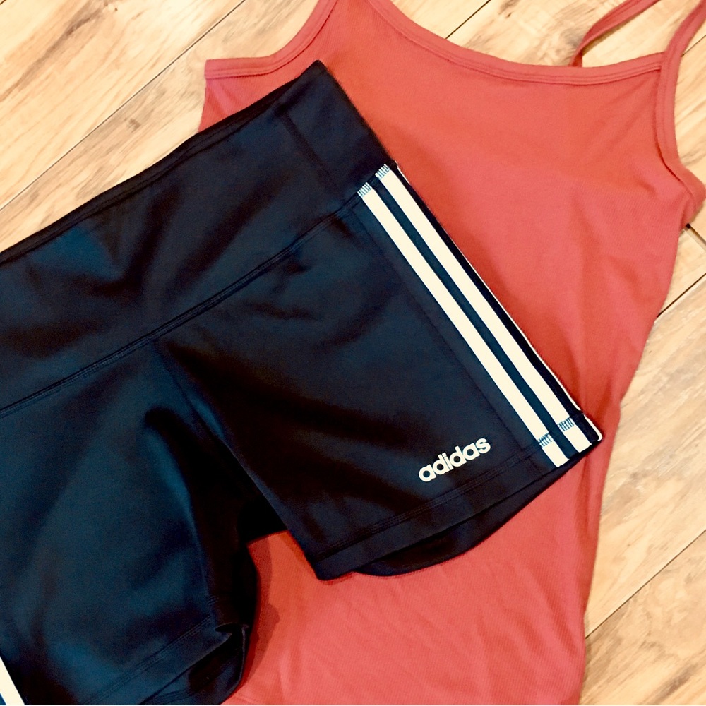 Adidas sports running short and rust orange tank top set outfit large cl…